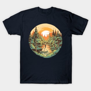 Boating Adventure in the Woods T-Shirt